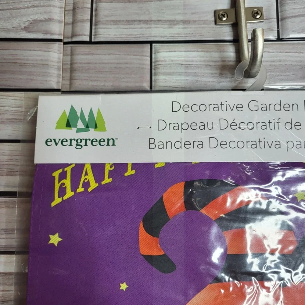 New Happy Halloween Gnome Garden Flag Colorful 12.5